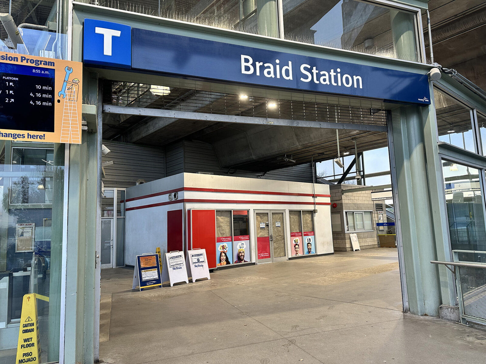 retail space at Braid Station