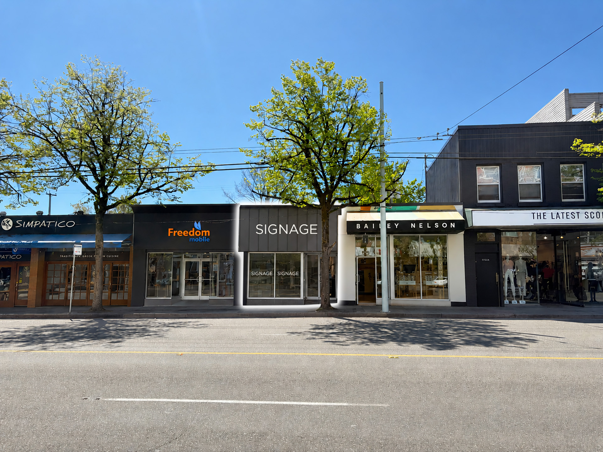 Retail for lease in Kitsilano